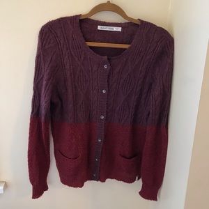 Two-toned Woolrich cardigan